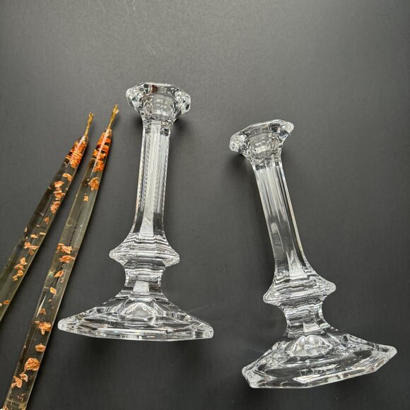 Crystal Candlestick Holder 8 Inch Tall - Picture 15 of 15